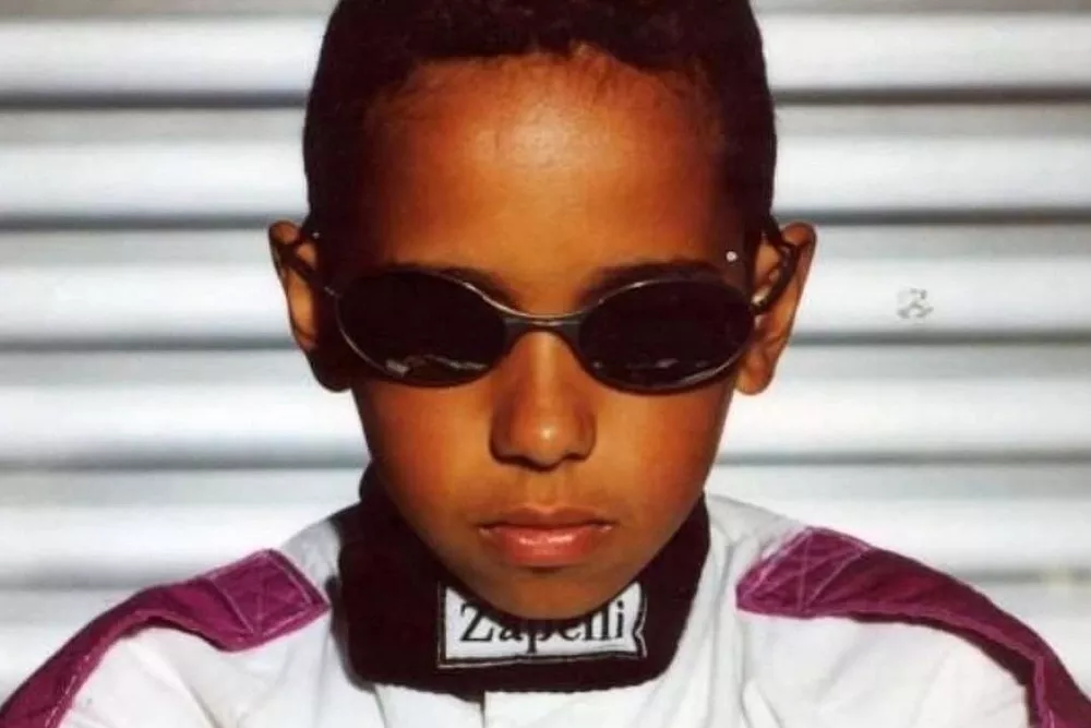 Lewis Hamilton de pequeño