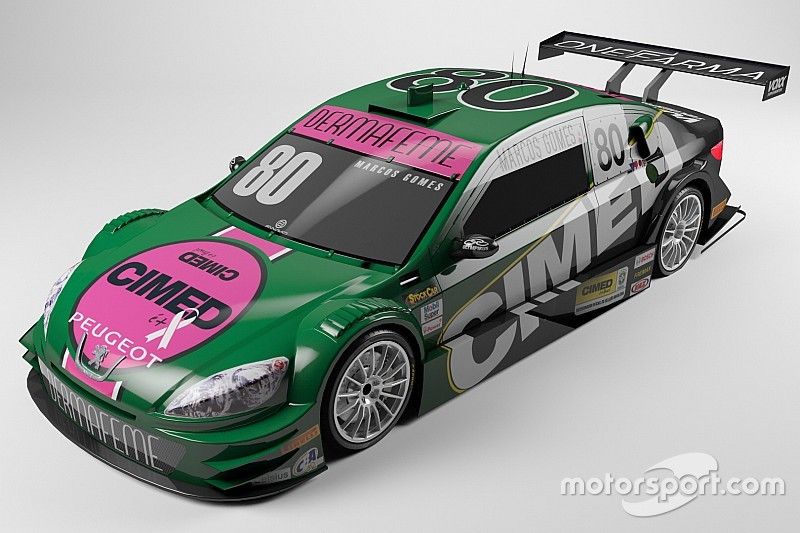 Pintura especial no carro de Marcos Gomes para Curitiba