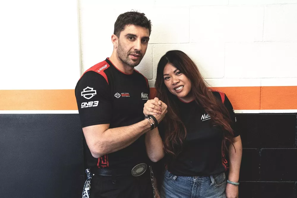 Andrea Iannone and Angela Khuu, Niti Racing