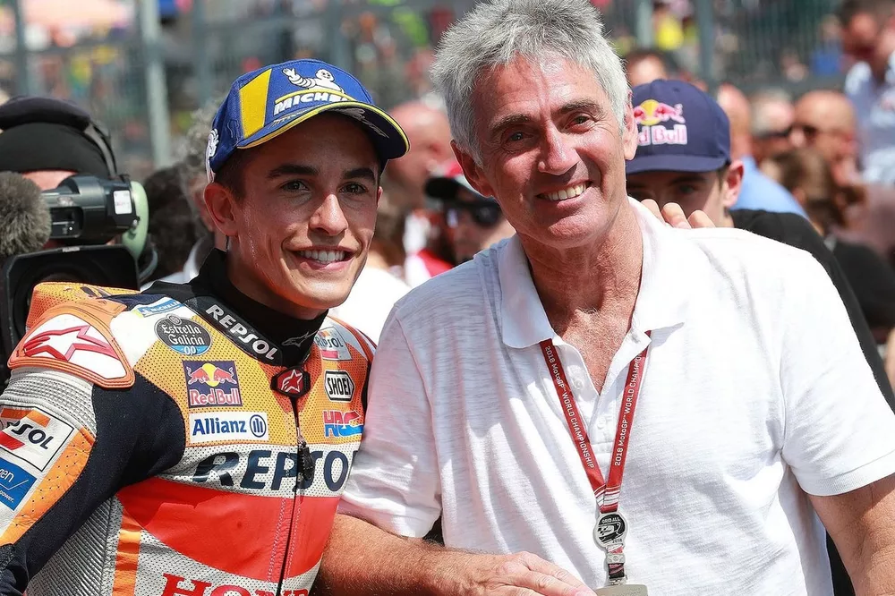 Marc M&aacute;rquez y Mick Doohan en el GP de Alemania de 2018
