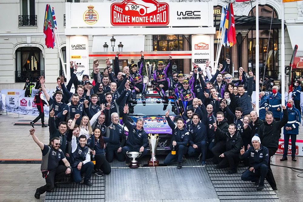 Les vainqueurs Sebastien Loeb, Isabelle Galmiche, M-Sport Ford World Rally Team, troisi&egrave;me place Craig Breen, Paul Nagle, M-Sport Ford World Rally Team