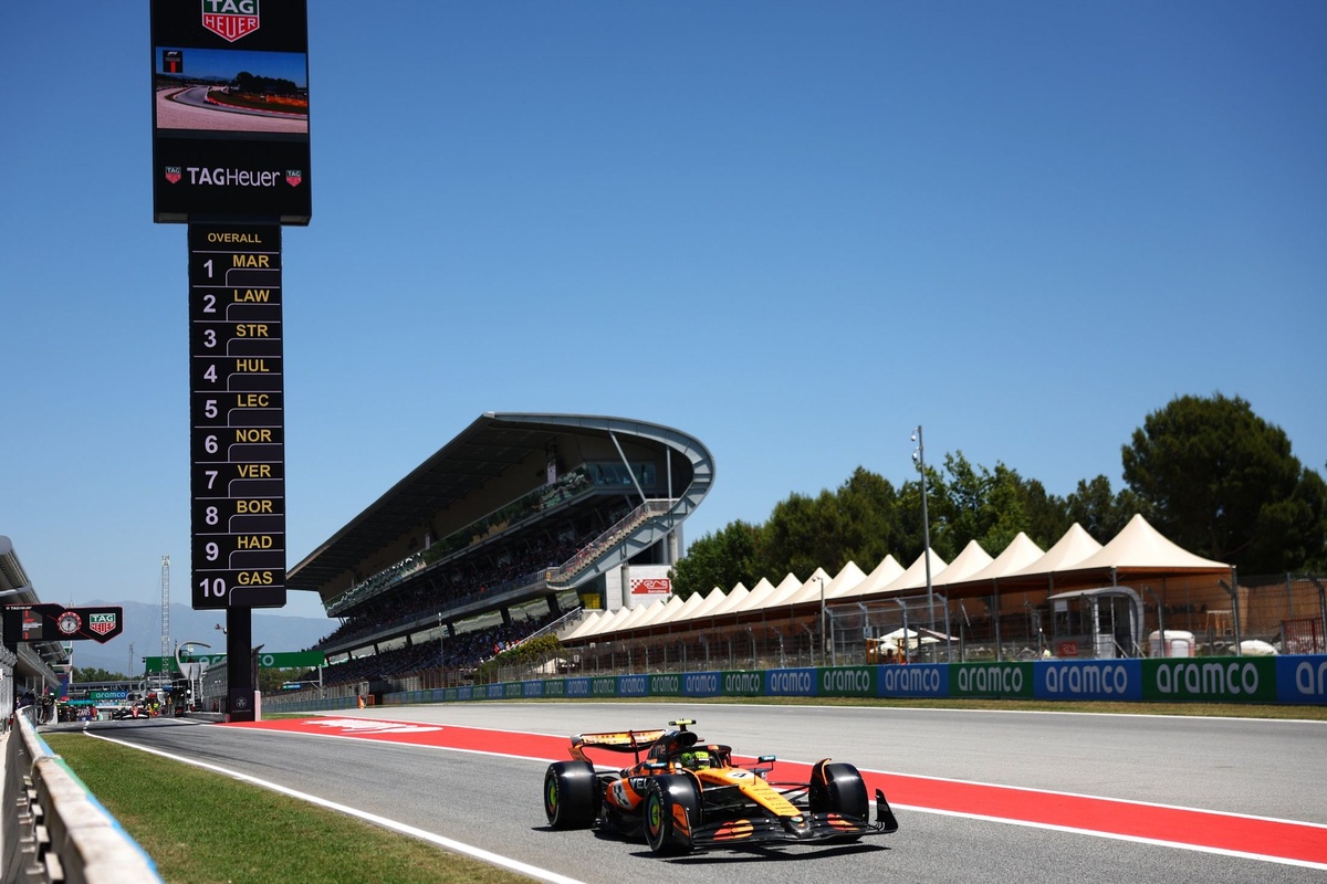 F1 Spanish GP: Norris tops FP1 to continue McLaren's advantage ahead of Verstappen