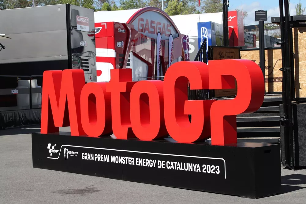 MotoGP sign in paddock