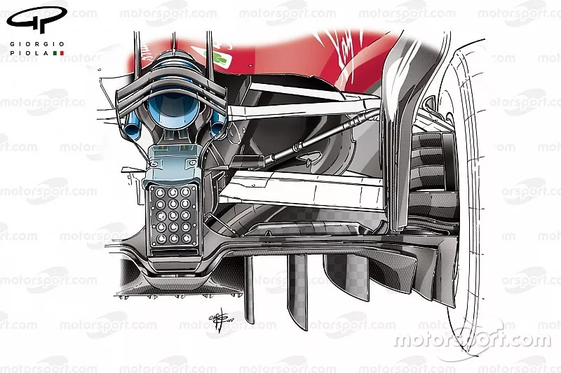 Ferrari SF70H nieuwe diffuser, Abu Dhabi