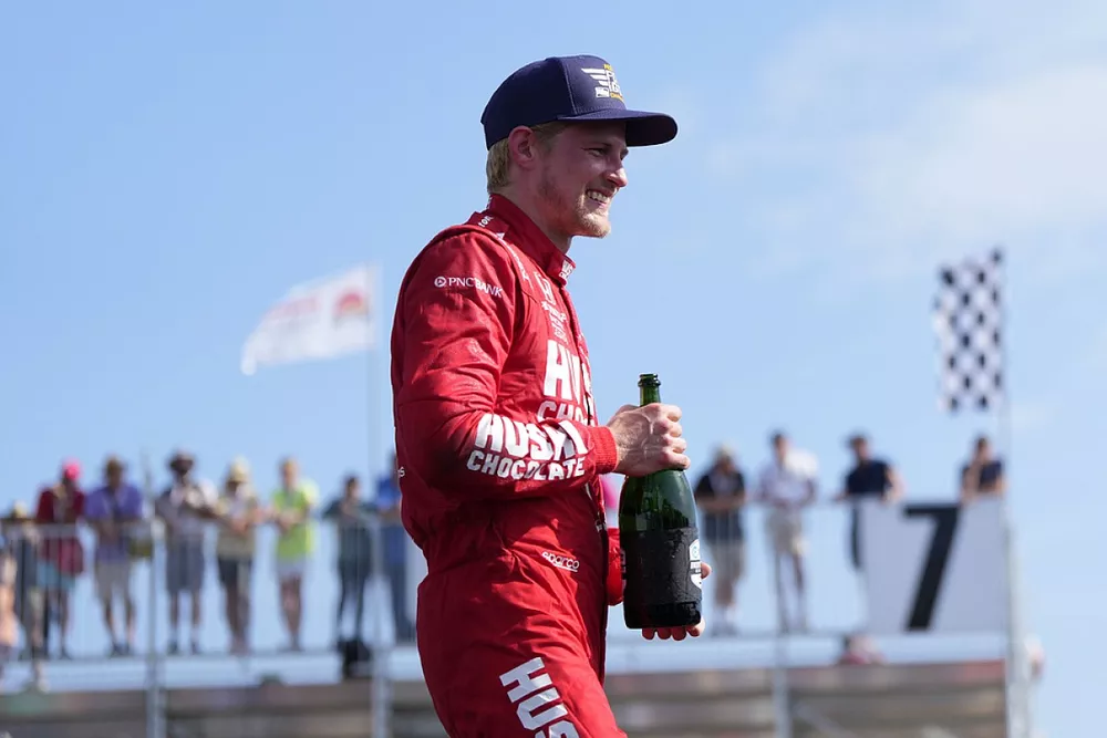 Marcus Ericsson, Chip Ganassi Racing Honda - podium