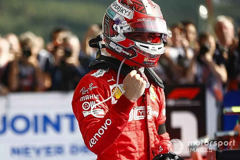 Il vincitore della gara Charles Leclerc, Ferrari
