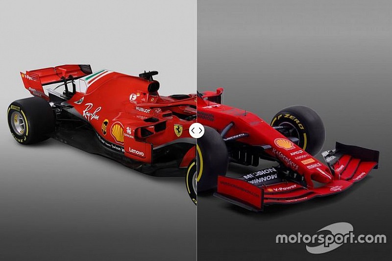 Слайдер: порівняння машин Ferrari 2018 і 2019 років