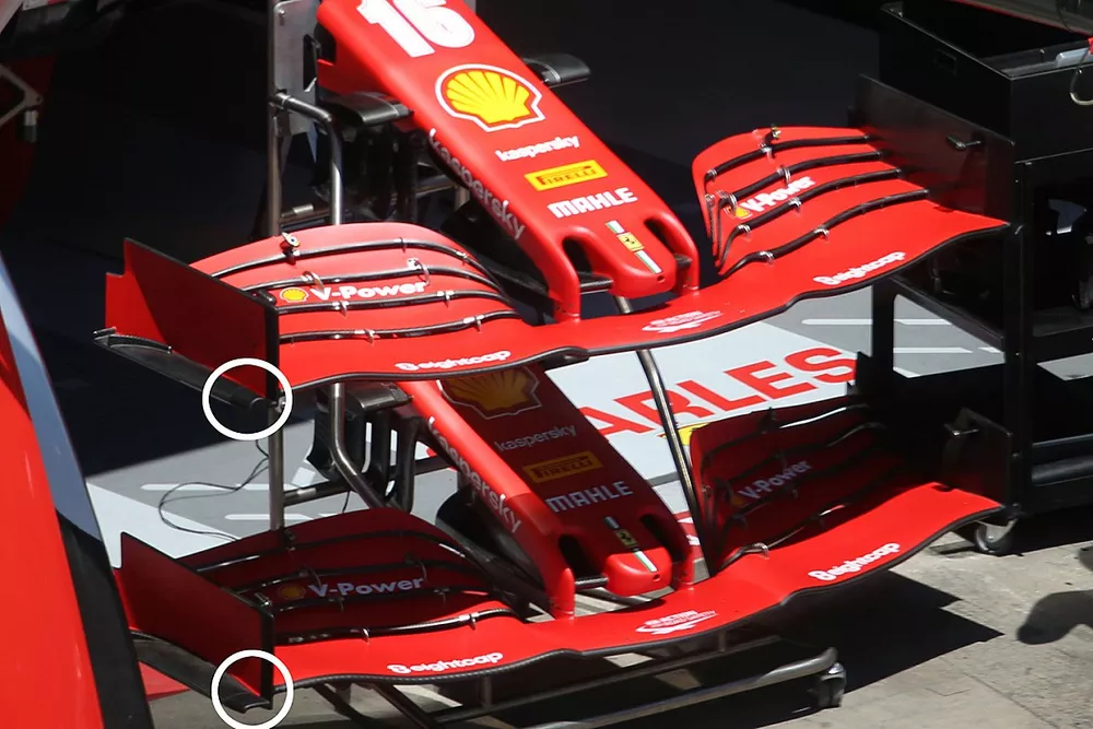 Front wings of Charles Leclerc, Ferrari SF1000
