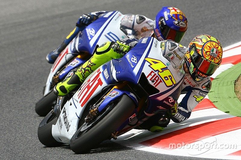 Valentino Rossi, Yamaha Factory Racing; Jorge Lorenzo, Yamaha Factory Racing