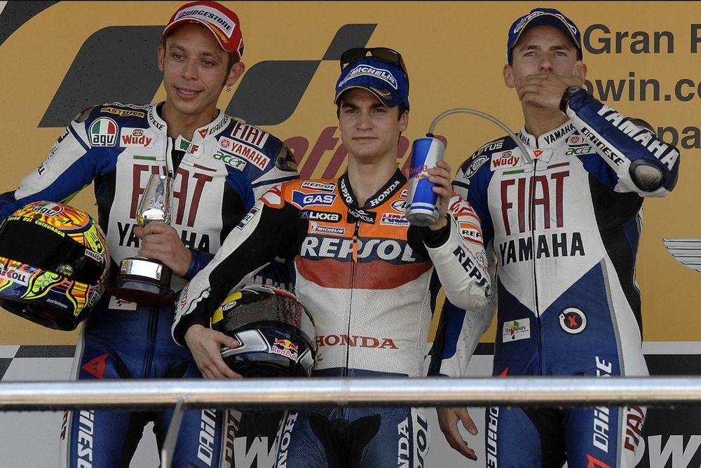 Pedrosa, Lorenzo y Rossi en Jerez 2008