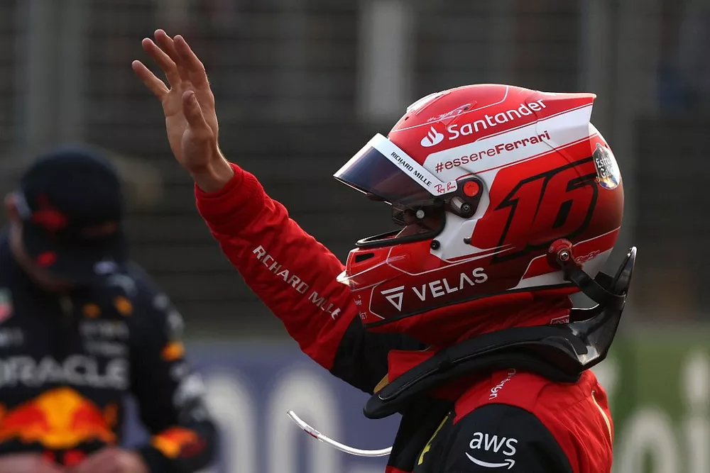 Polesitter Charles Leclerc, Ferrari 
