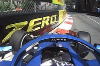 Vídeo: susto de Alonso al rozar el muro de Mónaco