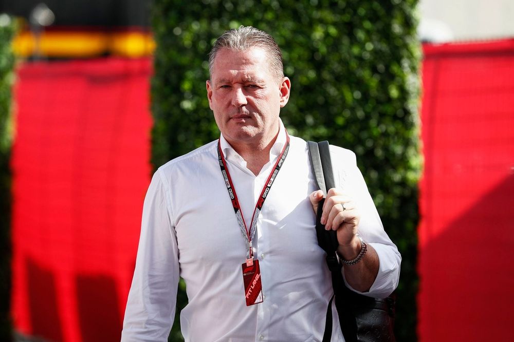 Jos Verstappen arrives at the circuit