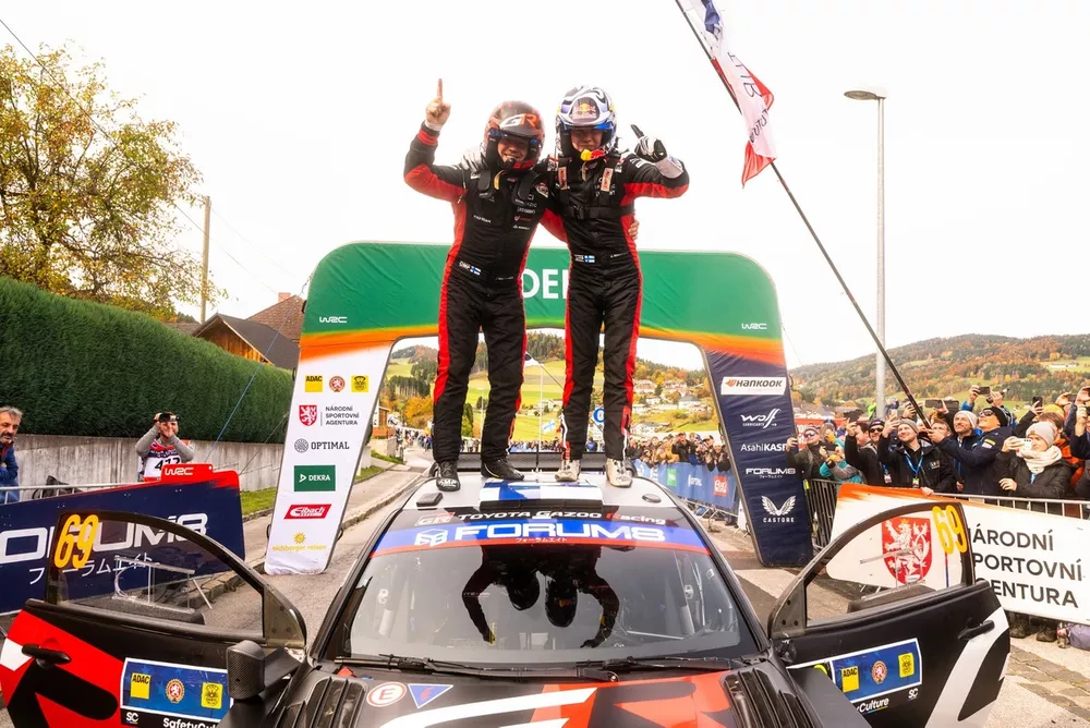 Winners Kalle Rovanper&auml;, Jonne Halttunen, Toyota Gazoo Racing WRT Toyota GR Yaris Rally1