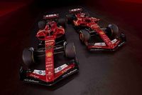 Ferrari a Monza con decoración especial para celebrar la fibra de carbono