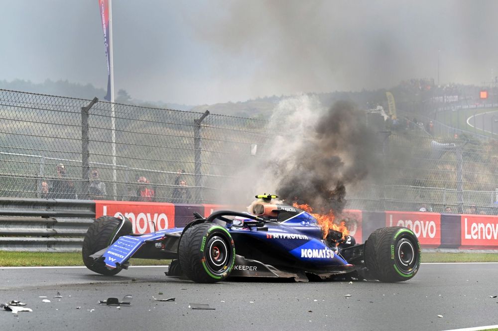 Accidente de Logan Sargeant, Williams FW46, en la FP3 de Zandvoort