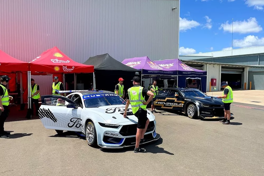 Supercars VCAT testing at Wellcamp Airport