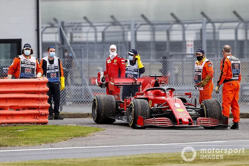 Sebastian Vettel, Ferrari SF1000 retires from the session