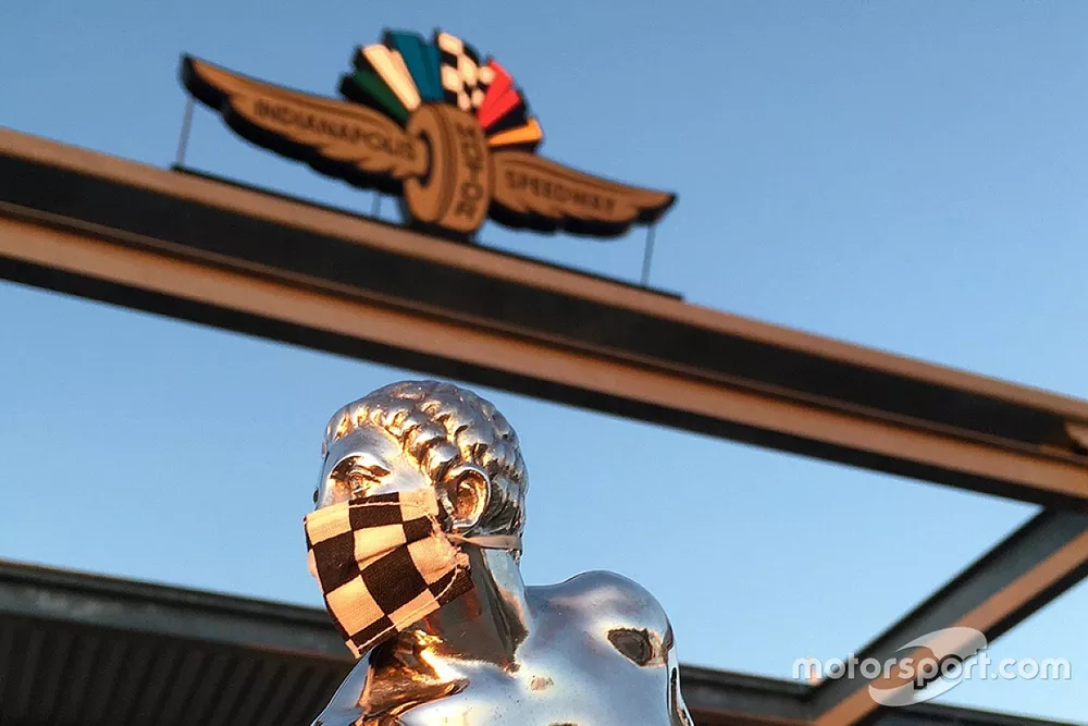 Borg-Warner Trophy with face mask