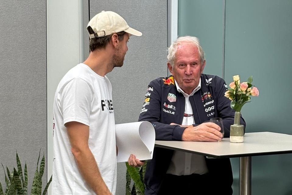 Sebastian Vettel y Helmut Marko
