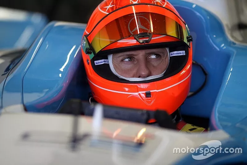 Michael Schumacher tests a GP2 car