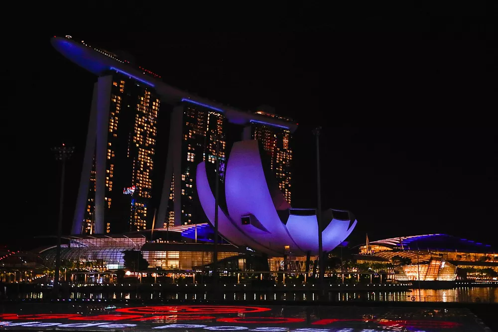 Singapore skyline and Science Museum