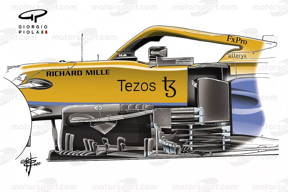 McLaren MCL35M new barge boards