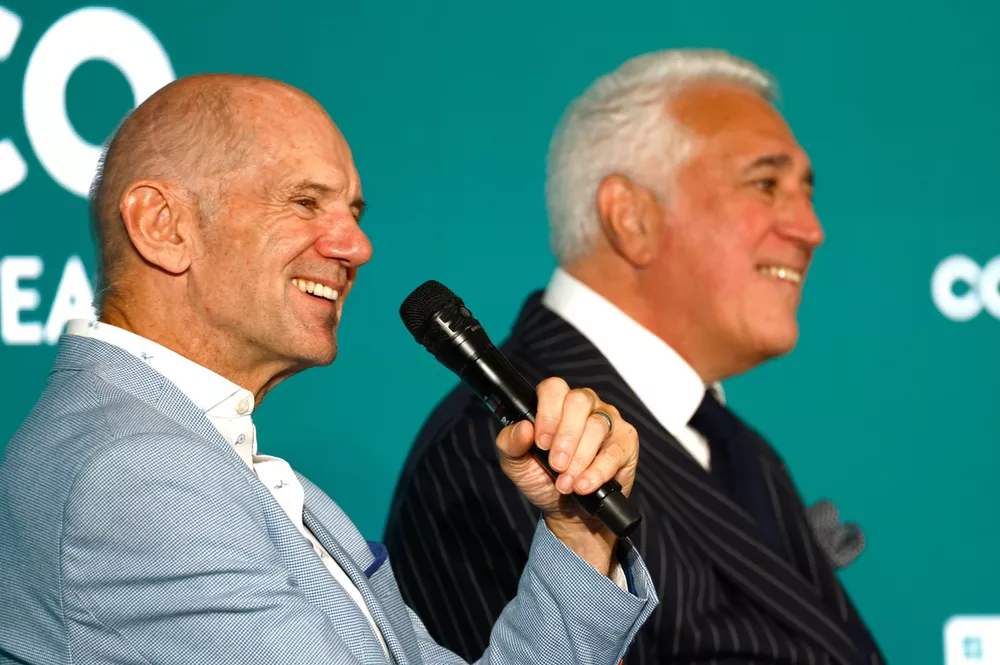 Adrian Newey, Managing Technical Partner, Aston Martin F1 Team, Lawrence Stroll, Eigenaar, Aston Martin F1 Team