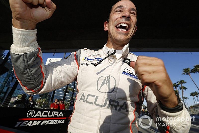 Prototype pole winner #7 Acura Team Penske Acura DPi, DPi: Helio Castroneves