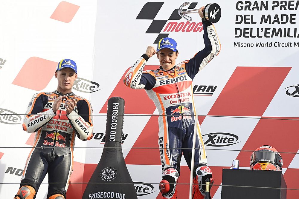 Podio: ganador Marc Márquez, Equipo Repsol Honda
