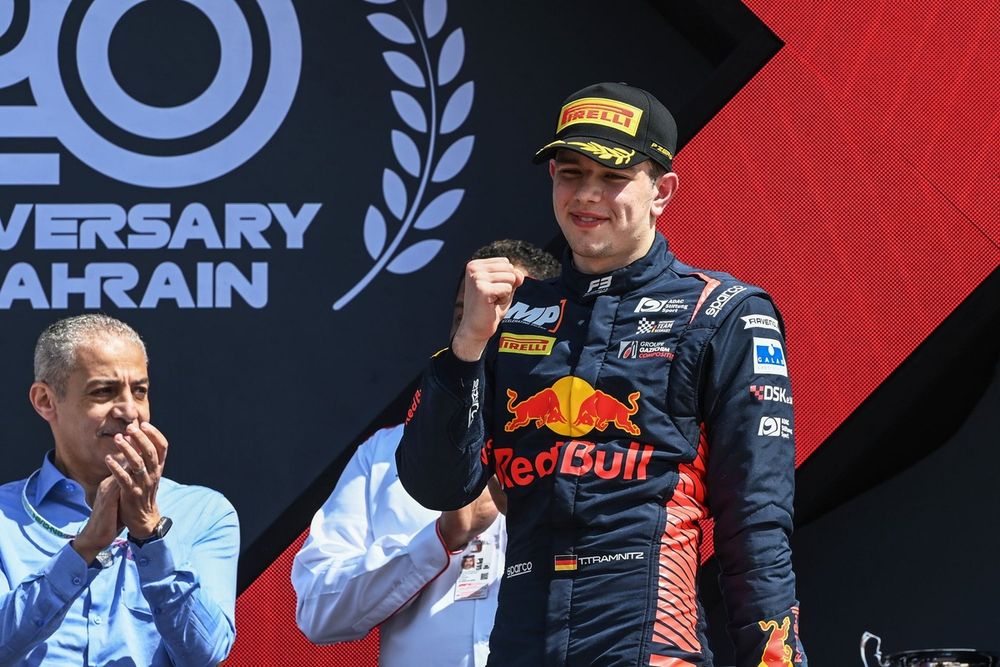 Tim Tramnitz, MP Motorsport, 3rd position, on the podium