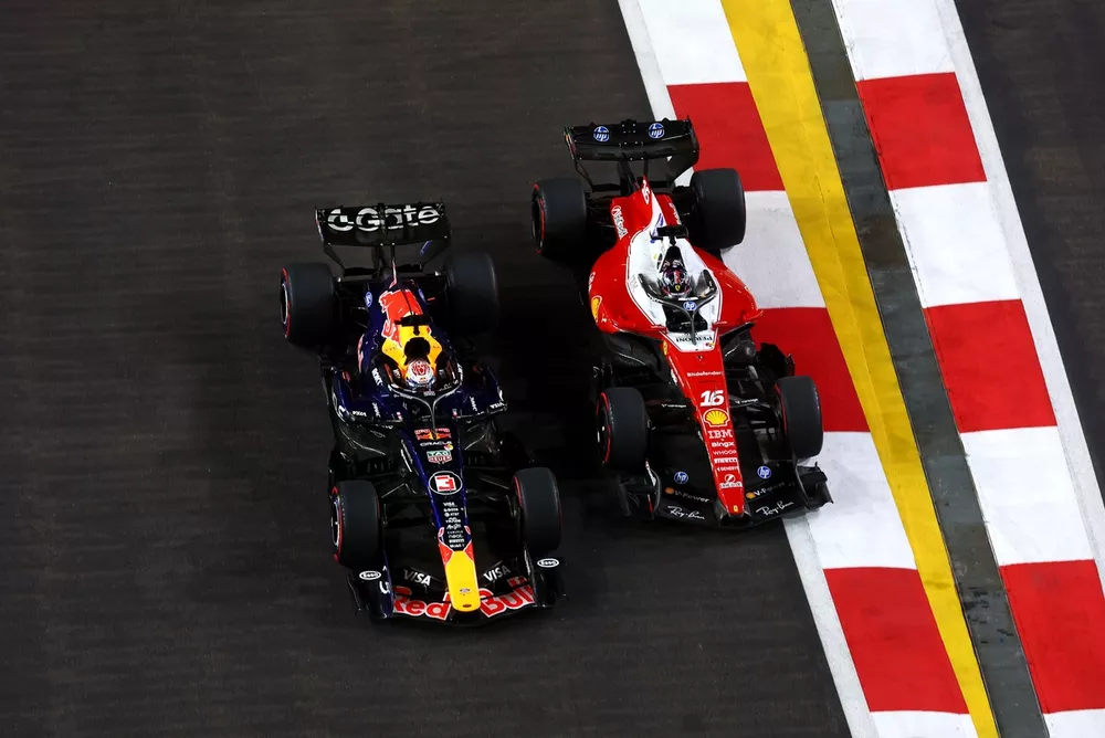 Charles Leclerc, Ferrari, Max Verstappen, Red Bull Racing
