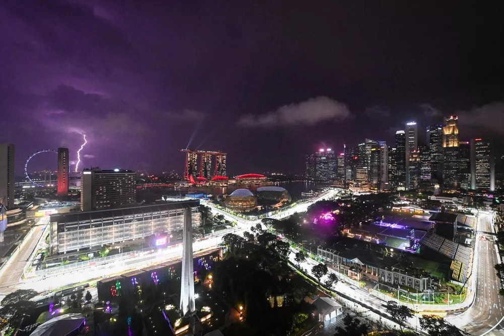 Vista a&eacute;rea de Singapur