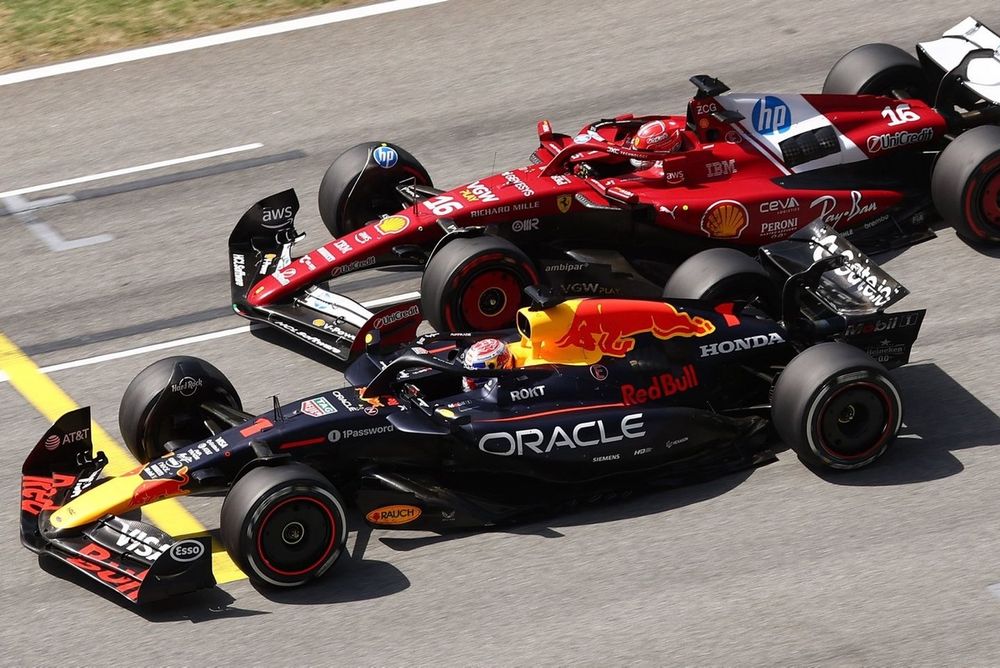 Charles Leclerc, Ferrari, Max Verstappen, Red Bull Racing