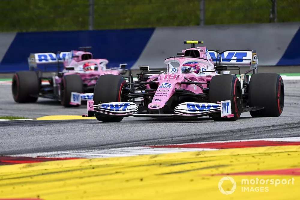 Lance Stroll, Racing Point RP20 et Sergio Perez, Racing Point RP20