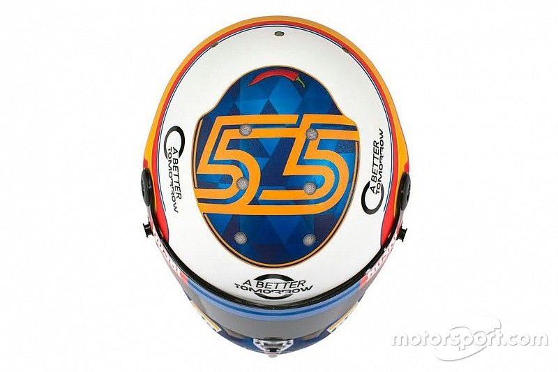 El casco de Carlos Sainz Jr., McLaren
