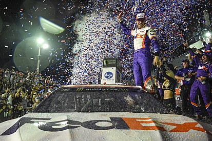 Daytona 500: Denny Hamlin wins as JGR goes 1-2-3