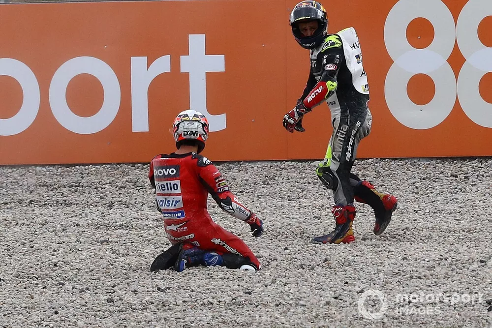 Andrea Dovizioso, Ducati Team Johann Zarco, Avintia Racing dopo la caduta