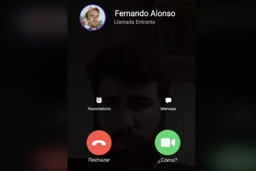 Fernando Alonso videollamada