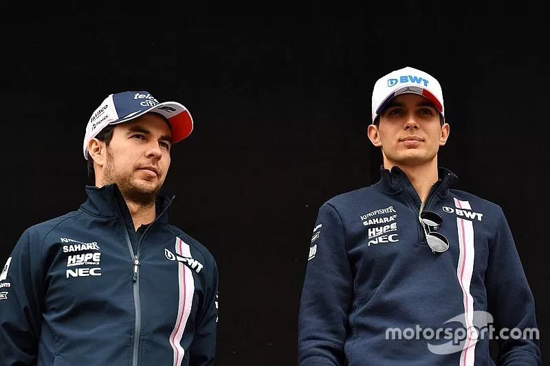 Sergio Perez, Force India and Esteban Ocon, Force India F1