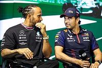 Hamilton apoya a Checo Pérez contra Verstappen: espero lo adelante 