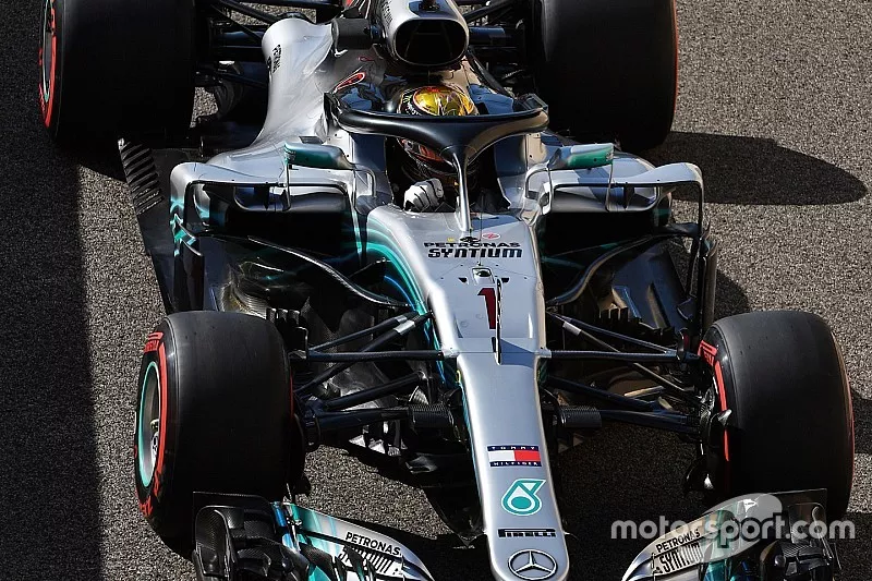 Lewis Hamilton, Mercedes AMG F1 W09 EQ Power+  with the #1 on nose cone