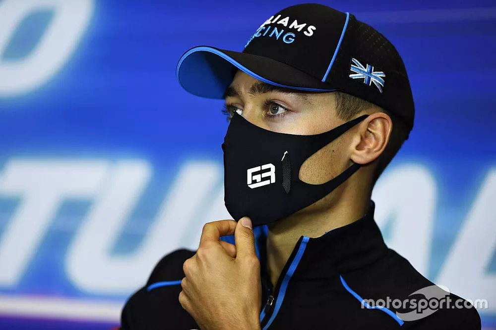 George Russell, Williams Racing, in the press conference
