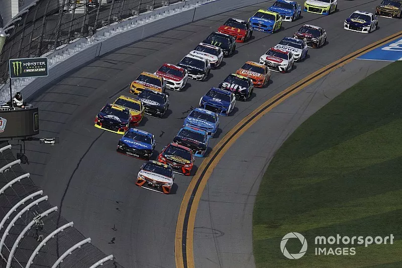 Matt DiBenedetto, Leavine Family Racing, Toyota Camry Procore leads