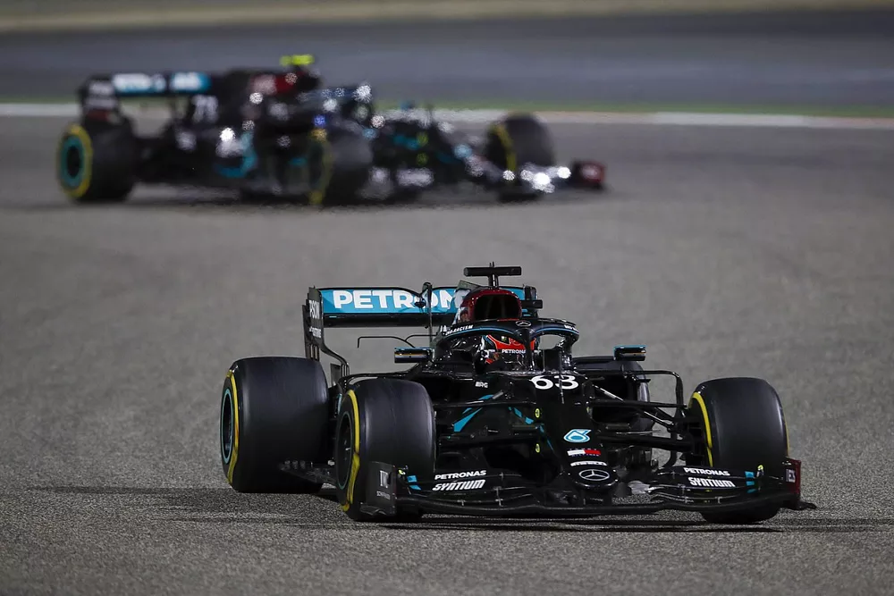 George Russell, Mercedes F1 W11, Valtteri Bottas, Mercedes F1 W11