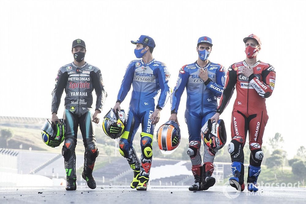 Franco Morbidelli, Petronas Yamaha SRT, Joan Mir, Team Suzuki MotoGP, Alex Rins, Team Suzuki MotoGP, Andrea Dovizioso, Ducati Team