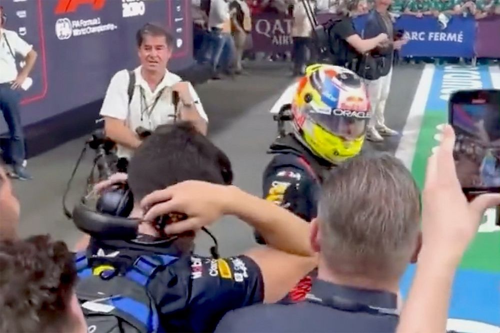 Jos Verstappen, Sergio Pérez, Red Bull saludo