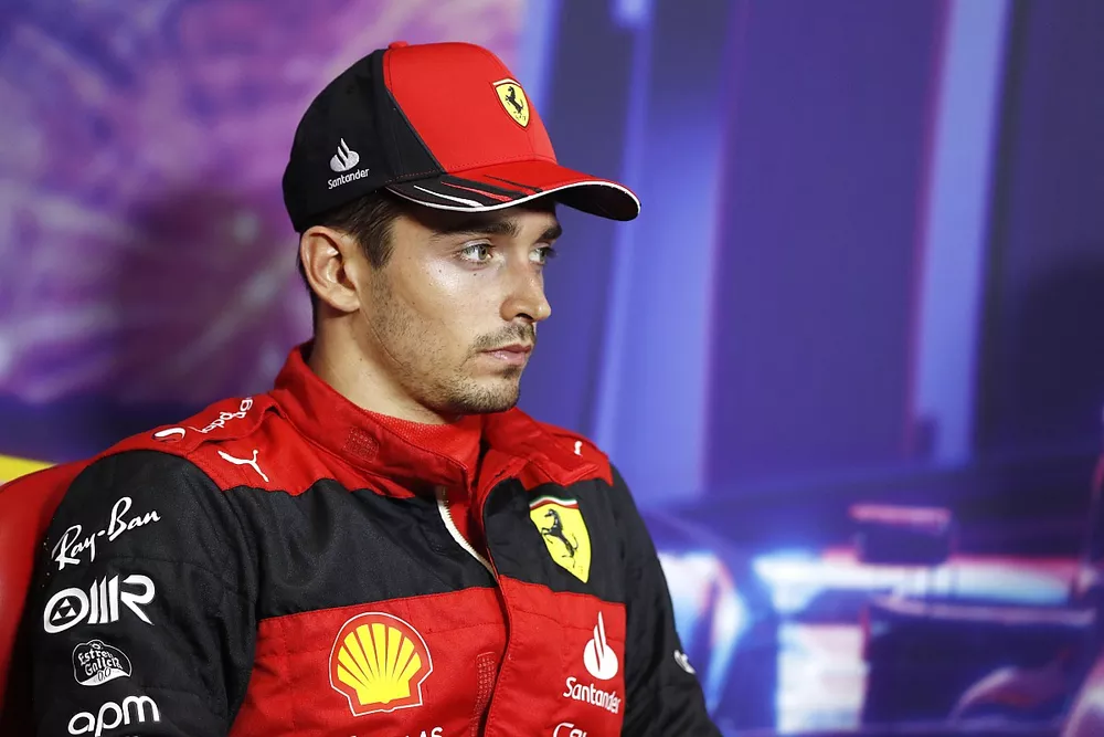 Charles Leclerc, Ferrari, 2nd position, in the Press Conference