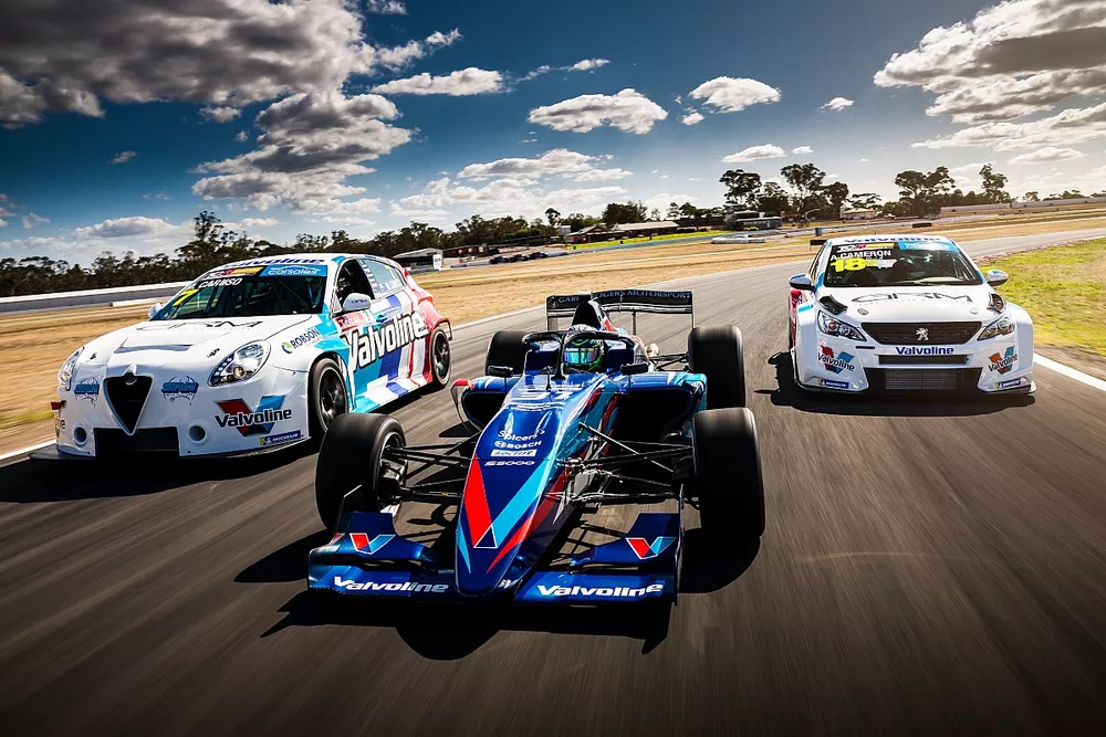 Pre-season testing action