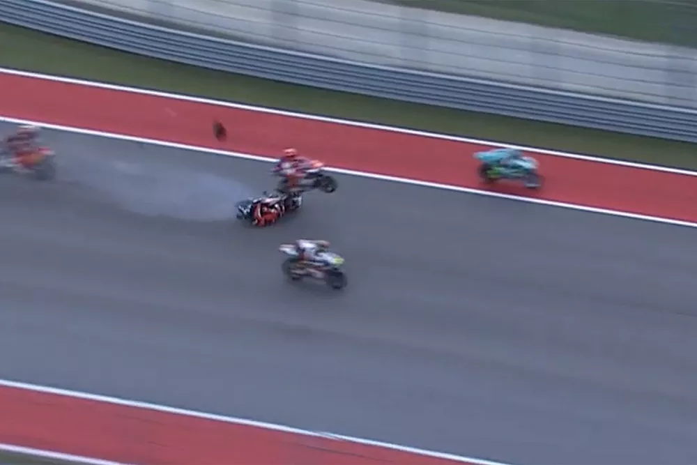 L'incidente in Moto3